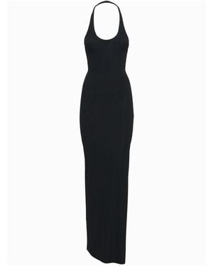 Lama Jouni Damen Backless Viscose Jersey Long Dress - Schwarz