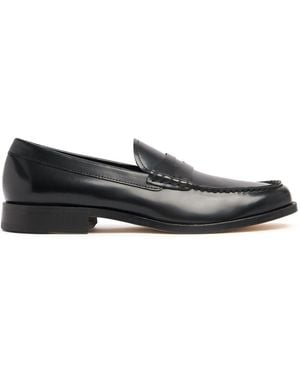 BOSS Limber Leather Loafers - Grey