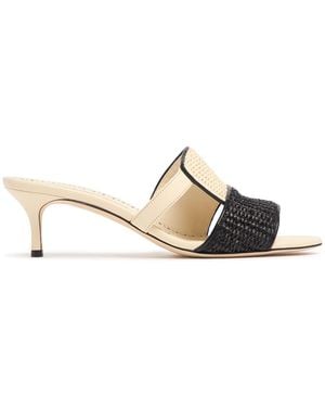 Manolo Blahnik 50mm Hohe Wildleder-pumps "fabiolamu" - Natur