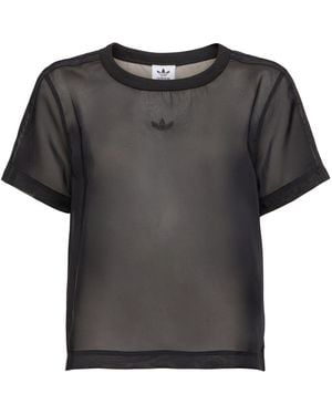 adidas Originals シアーtシャツ - ブラック