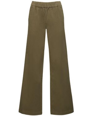 Anine Bing Koa ストレッチコットンストレートパンツ - グリーン