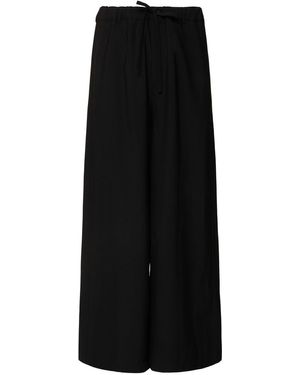 Marni Tropical ウールブレンドルーズクロップドパンツ - ブラック