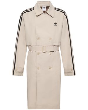 adidas Originals 3-stripes Tech Trench Coat - Natural