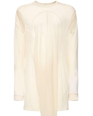 Rick Owens Drain コットン T-シャツ - ナチュラル