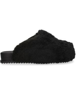 Yume Yume Clogs Aus Pelzstoff - Schwarz