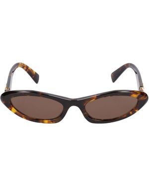 Miu Miu Katzenaugen-sonnenbrille Aus Acetat - Braun