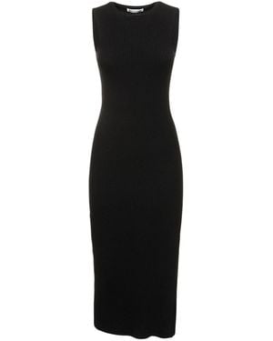 Reformation Midikleid Aus Kaschmirstrick "basil" - Schwarz