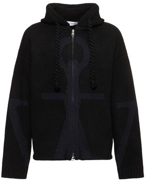 JW Anderson Anchor ジップフーディー - ブラック