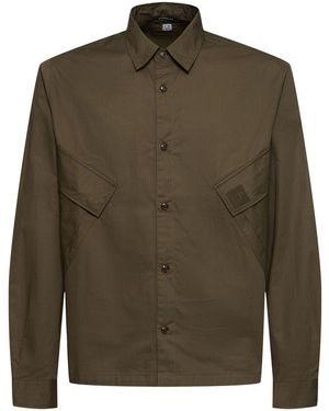 C.P. Company Herren Gabardine-Hemd „Metropolis“ - Grün