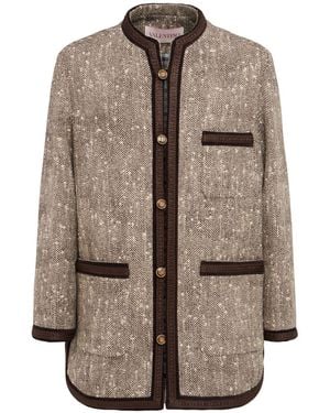 Valentino Herren Jacke Aus Wolle - Braun