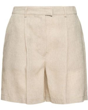 Brunello Cucinelli ライトリネンバミューダパンツ - ナチュラル