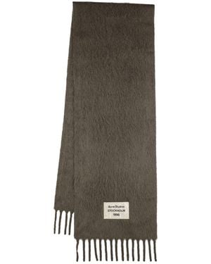 Acne Studios Schal Aus Alpaka Und Wolle "viper" - Grau