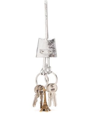 Balenciaga Eiffel Le City Leather Charm Key Holder - ホワイト