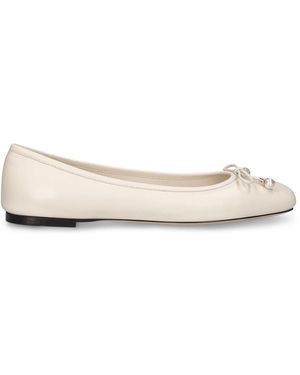 Jimmy Choo Elme レザーバレリーナシューズ 10mm - ナチュラル