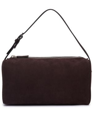 The Row 90S Nubuck Top Handle Bag - Purple