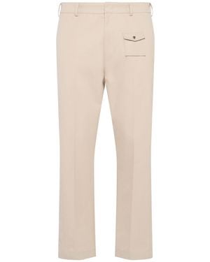 Moncler Herren Hose Aus Baumwollmischgabardine - Natur