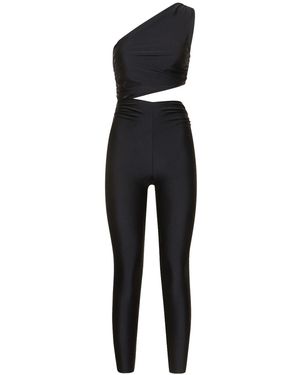 ANDAMANE Ein-schulter-jumpsuit Aus Lycra "poppy" - Schwarz