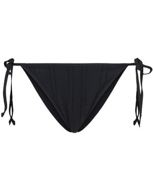 TOTEME Monogram Pointelle Bikini Bottoms - Black