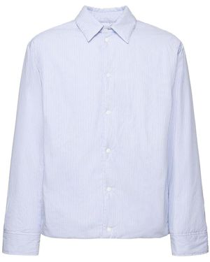 Aspesi Padded Striped Shirt Light - White