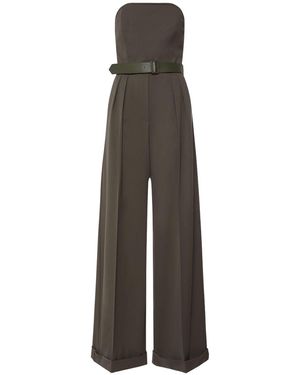 Max Mara Agguati ウールギャバジンジャンプスーツ - マルチカラー