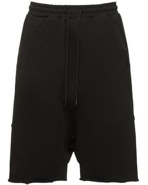 Entire studios Heavy Drop Cotton Shorts - Black