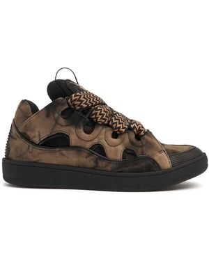Lanvin Curb レザースニーカー - ブラウン