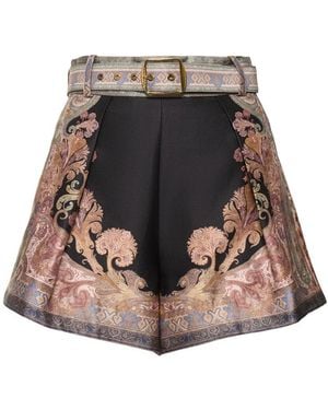 Zimmermann Faltenshorts - Mehrfarbig