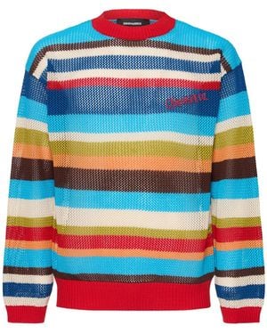 DSquared² Herren Strickpullover Mit Streifen - Blau