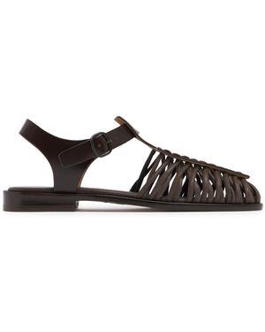 Hereu Pedra レザーフィッシャーマンサンダル 20mm PEDRA - Squared Closed-Toe Fisherman Sandal – Hereu Studio