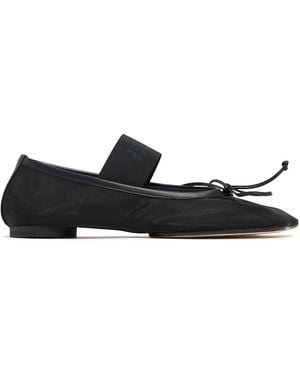MM6 by Maison Martin Margiela 10mm Anatomic Mesh Ballerina Flats - Black