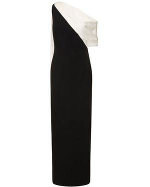 Roland Mouret アシンメトリーストレッチカディドレス - ブラック