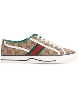 Gucci 〔グッチ テニス 1977〕GG ウィメンズ スニーカー, ベージュ, GGキャンバス - ブラウン