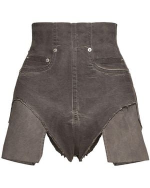 Rick Owens Ausgefranste Shorts - Grau