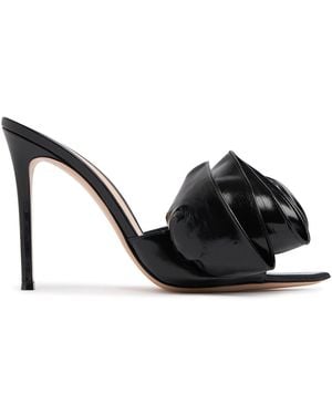 Gianvito Rossi 105mm Hohe Lackledermules "gabrielle" - Schwarz