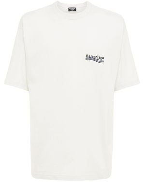 Balenciaga T-Shirt mit Political Campaign-Print - Weiß