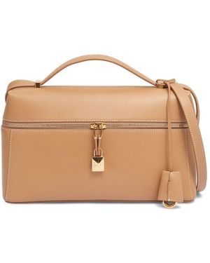 Loro Piana Extra Bag 27 レザートップハンドルバッグ - ブラウン