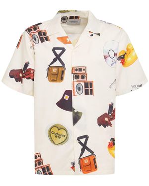 Carhartt Herren Baumwollhemd Mit Druck „Jacob Rochester“ - Weiß