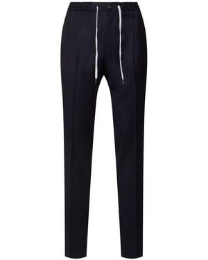 PT Torino Deluxe Wool & Silk jogger Trousers - Blue