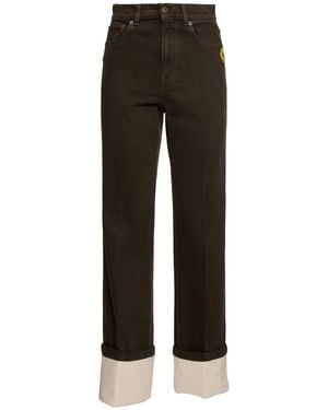 JW Anderson Jeans Mit Hoher Taille Und Kontrastsaum - Schwarz