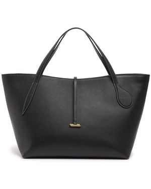 Liffner Zip Penneレザートートバッグ - ブラック