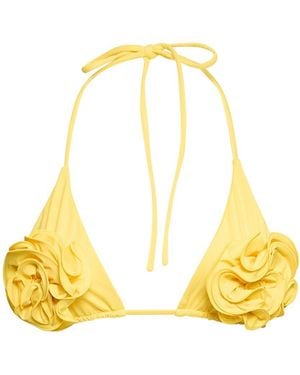 Magda Butrym Bikinioberteil Aus Jersey Mit Monogramm - Mettallic