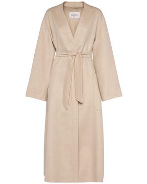 Max Mara Vezzoso キャメルベルテッドコート - ナチュラル