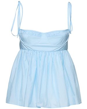 Cecilie Bahnsen Damen Taft-Top „Alora“ - Blau