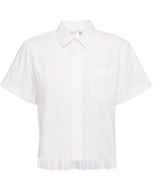 Sacai Cotton Blend Poplin Shirt - White