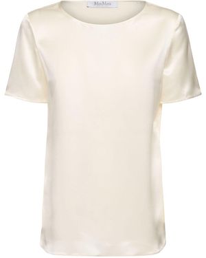 Max Mara Dida シルクサテントップ - ナチュラル