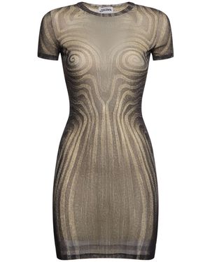 ワンピース JeanPaul GAULTIER MINI DRESS MESH BODY DUST Jean Paul Gaultier Mini Dress Mesh Body Dust in Black | Lyst
