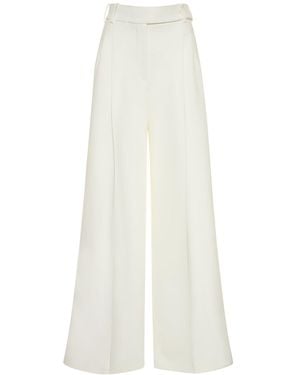 Alexandre Vauthier Weite Smokinghose Aus Cady - Weiß