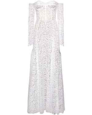 Zuhair Murad オフショルダーロングドレス - ホワイト