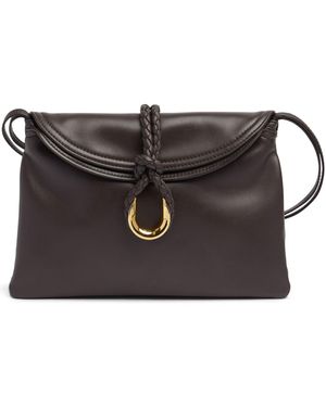 Bottega Veneta Kleine Schultertasche Aus Leder - Schwarz