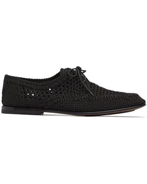 Dolce & Gabbana ウーブンビスコースダービーシューズ - ブラック
